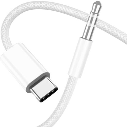 Câble Aux Jack USB C Auto, Câble USB C Vers Jack 3,5 mm Pour iPhone 15 Pro Max/15 Plus, Samsung Galaxy S23/S22/S21 Ultra, Écouteurs, Audio Maison/Voiture