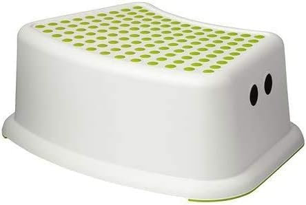 ASMGOLD Sturdy Kids Bathroom Step Stool, Practical, Anti-Slip Toilet Stool for Potty Training Toddlers, Multiuse Booster Step, Easy to Clean and Store (1, Green)