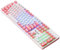 GAREGEAR SKYLION H300 Wired 104 Keys Membrane Keyboard Many Kinds of Colorful Lighting Gaming and Office For Windows and IOS System (white-pink)