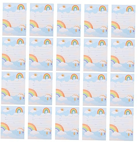 Tofficu 20stücke Bunte Einladungskarten Für Babyparty Farbenfrohe Grußkarten Für Besondere Anlässe Personalisierbare Karten Für Geburtstagsfeiern Shower Und Mehr