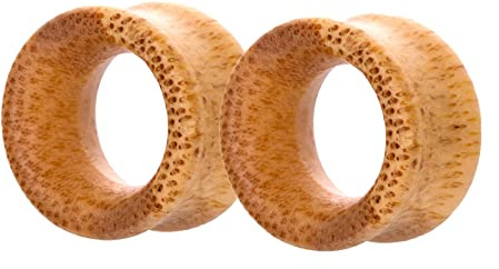 Calefee 1 Paire d'oreille Écarteur Plug Tunnel pour Unisexe, Ecarteur d'oreille Tunnel Plug en Bois Creux Ear Stretcher Marron Clair 16mm