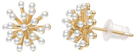 Aleasha Perlenohrstecker Vergoldet Cluster Kunstperlen Ohrringe Perle Kugel Ohrringe Braut Schmuck Geschenk
