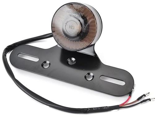 Rücklicht für Harley Suzuki Chopper Bobber Motorrad Rücklicht Bremslicht Retro rote Lampe mit Kennzeichenhalterung Motorrad-Rücklichter Bremslicht (Typ A)