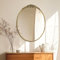 Vintage Mirror Oval Baroque Style : 600mm Bathroom Mirror Decorative Unique Resin Rose Antique Gold Frame Wall Vanity Mirrors for Entryway,Living Room, Hallway, Over Sink, Fireplace