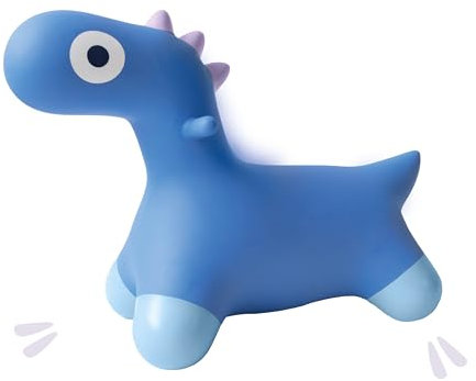 Quut - Hoppi Dino Springen – aufblasbares Springspielzeug – Außen und Innen – Design – inklusive Pumpe – Geschenk – ab 18 Monaten (kosmisches Blau)