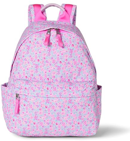 Amazon Essentials Zaino in Nylon Unisex Bambini e Ragazzi, Lilla Ditsy Floreale, One Size