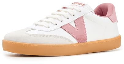 Victoria Unisex Berlin Ciclista & Suede Sneaker, Rosa, 9 UK
