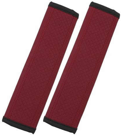 VNUNMALC Auto Sicherheitsgurtschutz FüR Land Rover Range Rover Evoque 2019-2021, 2Pcs Gurtschutz Autogurt Leder Polsterung, Sicherheitsgurtbezug Schulterschoner Nacken Sicherheitsgurt,D