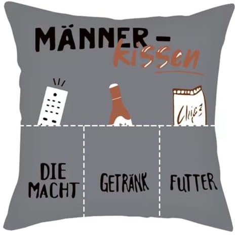 teokyat Papa Geschenk - Männerkissen Geschenke Männer Geburtstag Weihnachten Sofakissenhülle mit 3 Taschen zum Selber Befüllen 45 x 45cm.