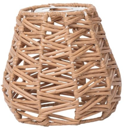 Sharplace Imitation Rattan gewebter Lampenschirm, rustikal, Heimdekoration, Pendelleuchte, Boho-Lampenschirm für Küche, Zuhause, Wohnzimmer, Style A