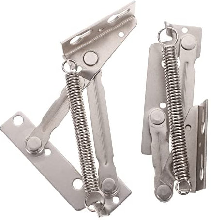 CRILSTYLEO 1Paar Hochwertiges Federbelastetes Scharnier Nickelbeschichtetem Stahl Klapp-scharnier für Schranktüren Klappsofas und Möbel Sichere und Zuverlässige Unterstützung für Lift Klappmechanismen