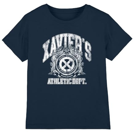 Marvel Boy's X-Men Professor Xaviers Athletic Dept White Unisex Kids T Shirt T-Shirt
