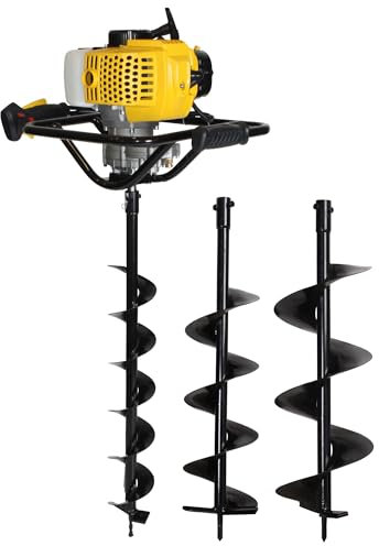 TEXAS EA5300 Profi Erdlochbohrer – 2-Takt Motor, 1,9 PS, max. Bohrtiefe 80 cm, für Pfosten und Hecken
