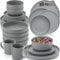 SÄNGER Leeds Shadow | Kombiservice 30 teilig, Steingut Geschirr 6 Personen, 6x Speiseteller 6x Dessertteller 6x Schalen 6x Pastateller 6x Kaffeebecher, Teller Set dunkelgrau | VALUE COLLECTION