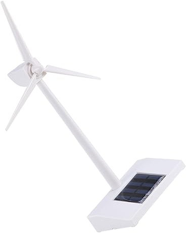 HEALSOPTHY Modelo De Aerogenerador De Escritorio Solar Turbina Eólica Educativa De Abs De Energía Solar para Decoración y Aprendizaje