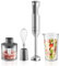 ROUNY Hand Blender 1200W,4-in-1Immersion Handheld Blender,Eletric Stick Blenders,Stainless Steel Hand Blender with 700ml Mixing Beaker, Egg Whisk, Food Chopper, Blades for Baby Food,Vegetables,Soup