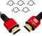 AJPARTS UK 8K Ultra High-Speed HDMI 2.1 Cable – 2m, 48Gbps, Supports 8K@60Hz & 4K@120Hz, Dynamic HDR, Dolby Vision, eARC, For PS5, Xbox Series X/S, Samsung QLED, LG OLED (5 Pack)