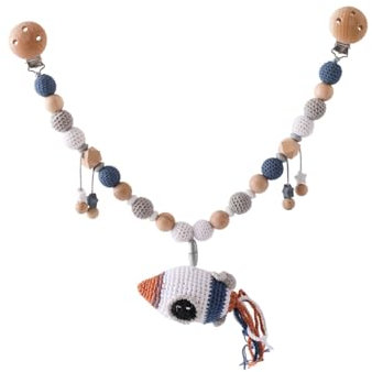 champracer Kinderwagen Spielzeug, Niedliche Tierform Kinderwagenspielzeug, Kinderwagen Zubehör, für Kinderbett, Autositz, Babyschale, Neugeborene Geschenk (Rakete)