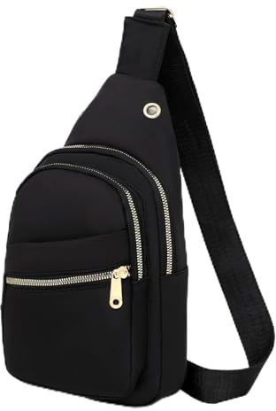 AAIXXIZAO Hüfttaschen Brusttasche Frauen Sling Bags Crossbody Casual Multi Pockets Sling Messenger Umhängetaschen Outdoor Reisetaschen Schwarz