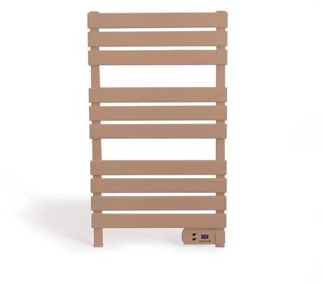 CREATE / WARM Towel 500W / Elektrischer Badheizkörper Mokka / 96,9x55x5cm / Für Boden oder Wand, Timer, LCD-Display, geringer Verbrauch