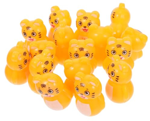 VICASKY 16 Stück Tiger Tumbler für Bunte Tiger Dekoration aus Langlebigem Material Party und Neujahrs Deko Geschenk für Jungen und Mädchen Zufällige Farbe Zufällige Farbe