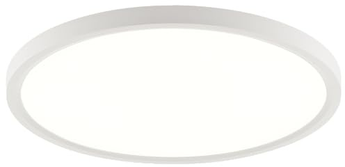 Lightbox LED Deckenleuchte, 3200 Lumen, 4000 K, Ø 40 cm, Höhe 2,4 cm, nur | LED Deckenleuchte, 3200 Lumen, 4000 K, Ø 40 cm, Höhe 2,4 cm, nur 14,9 W Verbrauch, sehr energieeffizient, weiß, flache