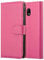 NWNK13 Samsung Galaxy J3 [ 2017 Release Pu Leather Folio Wallet Case Cover (Folio Pink Leather)