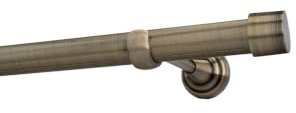 Sento 25mm Gardinenstange Vorhangstange Metall Wandmontage Messing Antik 320 cm Albana