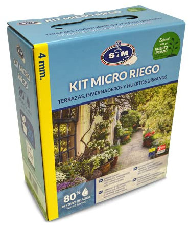 S&M 545009 Kit Completo de microriego por Goteo para 20 Macetas terrazas, invernaderos y huertos urbanos
