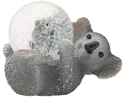 Elanze Designs Magische, skurrile Tischkommode, Nachttischfigur, Miniatur, 45 mm, stabiles Polyresin, Glitzer, Wasser-Schneekugel, Dekoration