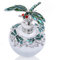 YU FENG Dragonfly Decorative Glass Perfume Bottle Jeweled Enameled Fancy Crystal Perfume Holder Container Scent Bottles Empty Refillable(Green,40ml)