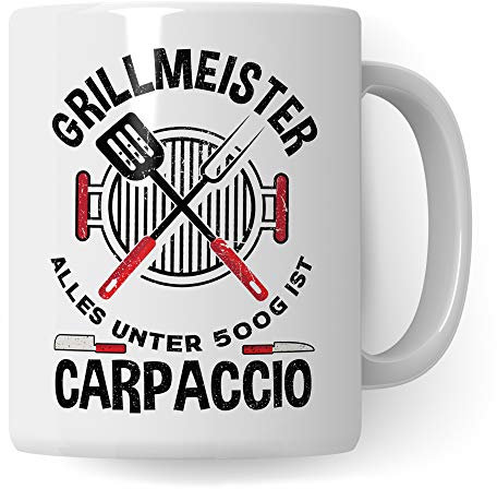 Grillmeister - Tazza per barbecue, regalo per uomo, con scritta in lingua tedesca