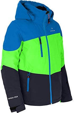 Bergson Volker neo | Kinder Skijacke, die perfekte Skijacke für Junge Abenteurer - warm, funktional und stylisch!, Green Gecko [272], 164 - Kinder