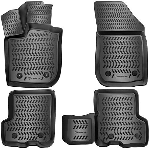 ELMASLINE 3D Gummimatten Set für Dacia SANDERO 2 (2012-2021) | Fußmatten mit extra hohem Rand | Zubehör