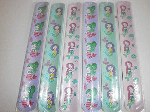 Schnooridoo 12 x Meerjungfrau Schnapparmband magische Klatscharmbänder Mitgebsel Kindergeburtstag Tombola Karneva