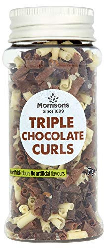 Morrisons Triple Chocolate Curls Cake Decorations 30 g x 6