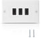 11.5x7.5cm/4.53x2.95in HDMI Wall Plate (3 Port), 3 Port HDMI Outlet Mount Panel Support 4K 3D ARC 60Hz 1080P Video for Gaming PC, Projector, Home Theater (White)