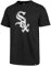 47 MLB Herren-Baseball-T-Shirt, Team-Farbe, Used-Look, Primär-Logo, Wordmark, kurzärmelig, Chicago White Sox - Schwarz, L