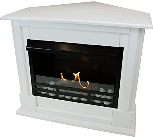 Kaminbau Mierzwa Chimenea de Gel y etanol Horno Estufa Esquina Apollo Deluxe Royal - Blanco