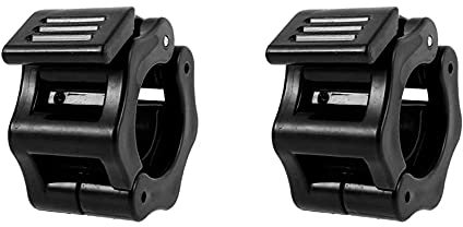 2 Pcs Barbell Clamps Collars 1 inch/25mm Olympic Weight Bar Quick Release Pair of Locking Non-Slip Plate Locks Collar Clips for Workout Weightlifting Powerlifting Cross Fitness Strength Training