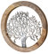Quadro da parete con albero della vita, in metallo, legno, mango, argento, marrone, decorazione da parete