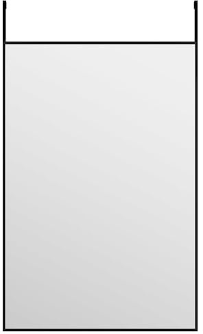 vidaXL Türspiegel Schwarz 40x60 cm Glas und Aluminium