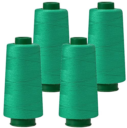 4 Konen Rollen Nähgarn Garn Overlockgarn 2700m 40S/2 100% Polyester - 29 grün