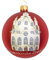 mgc24 Weihnachtskugel Christbaumkugel Baumschmuck Glas handbemalt Ø 8cm - Motiv Dresden Frauenkirche, rot