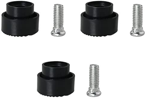 DGBRSM Door Stop Replacement, 3pcs Black Rubber Tips with Screws for Door Stop Rubber, Common Sizes, Easy to Install, Package Contains 3 Pieces