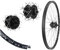 Bärwinkels 26/27,5/28 Zoll DH21 Hohlkammerfelge Disc schwarz Nabendynamo 3 in 1 für 6-Loch Bremsscheibe zum Wählen (26 Zoll/schwarz-Silber)