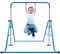 Bazargame Gymnastik Turnreck Kinder Klappstange Horizontale Stange 115-155Cm Turnstangen Faltbar Gymnastikstange Junior-Trainingsbarren für Kinder Heimtraining Blau