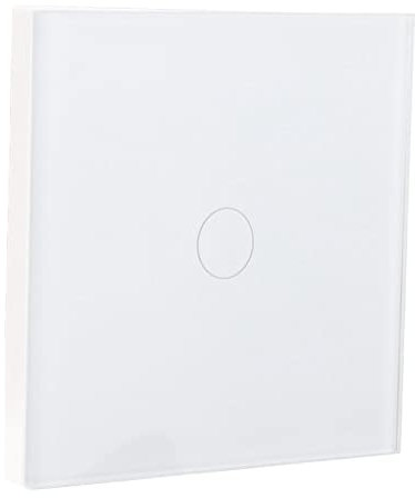 Interruptor de Luz Táctil de Pared Interruptor de Luz de Panel de Vidrio de 110 V a 240 V con Indicador Panel de Interruptor de Luz Blanca para el Hogar