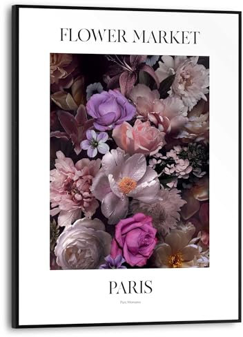 REINDERS Gerahmtes Bild, Rose Garden, Wohnzimmer, Bilder, Wanddeko, Room Decor, MDF, Rosa, 40x30cm