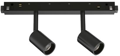 EGO Scheinwerfer verstellbar, Aluminium, Schwarz, 2 LED-Lichter, 5 W, 3000 K, warmes Licht, 1-10 V